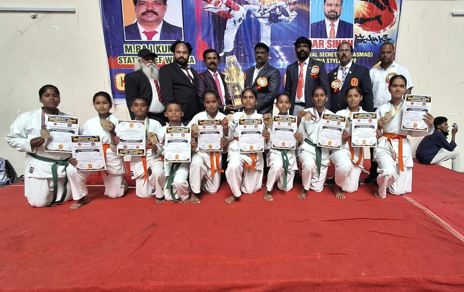 ರಾಷ್ಟ್ರೀಯ ಕರಾಟೆ ಕ್ರೀಡಾಕೂಟದಲ್ಲಿ   1 ಬಂಗಾರ ಪದಕ,6 ಬೆಳ್ಳಿ ಪದಕ 4 ಕಂಚಿನ ಪದಕ