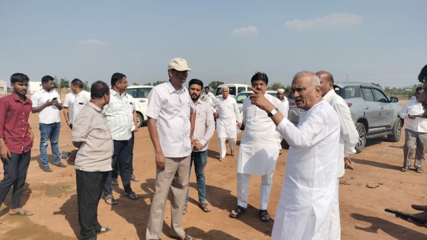 ಉಗಾರದಲ್ಲಿ ಕಾಂಗ್ರೆಸ್ ಸಮಾವೇಶ; ಬೃಹತ್ ಟೆಂಟ್, ಹೆಲಿಪ್ಯಾಡ್ ಪರಿಶೀಲಿಸಿದ ಸಚಿವ ಸತೀಶ್ ಜಾರಕಿಹೊಳಿ