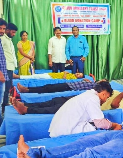 ಗಿಯೋನ್ ಮಿನಿಸ್ಟ್ರೀಸ್ ವತಿಯಿಂದ ರಕ್ತ ಧನ ಶಿಬರ 