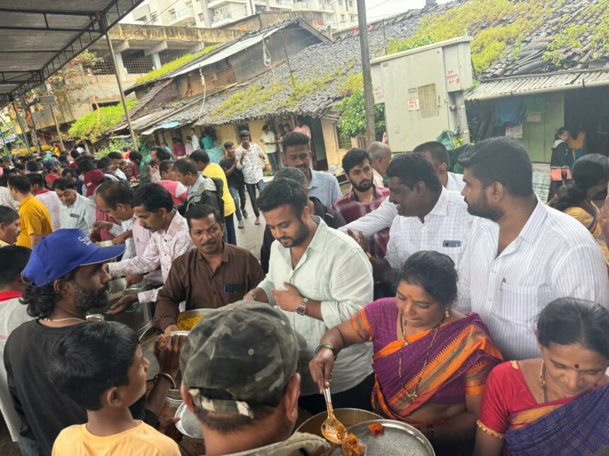 ಶ್ರೀ ಸತ್ಯನಾರಾಯಣ ಪೂಜೆಯಲ್ಲಿ ಪಾಲ್ಗೊಂಡ ಯುವ ಕಾಂಗ್ರೆಸ್ ಮುಖಂಡ ಮೃಣಾಲ್‌ ಹೆಬ್ಬಾಳಕರ್