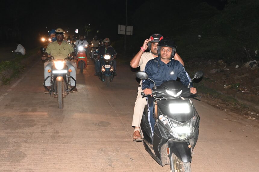 ಬೈಕ್ ಮೇಲೆ ಸಂಚರಿಸಿದ ಪೊಲೀಸ್ ಕಮಿಷನರ್