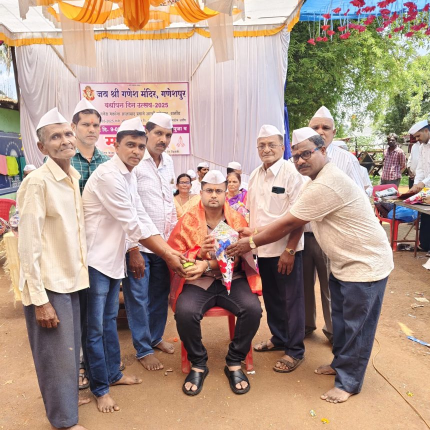 ಗಣೇಶ ಮಂದಿರದ ವಾರ್ಷಿಕೋತ್ಸವ; ಮೃಣಾಲ್‌ ಹೆಬ್ಬಾಳಕರ್  ಭಾಗಿ