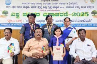 ರಾಜ್ಯಪಾಲ ಪ್ರಶಸ್ತಿ ನೀಡಿ ಶ್ರಾವಣಿ ಅಜ್ಜನಕಟ್ಟಿಗೆ ಸನ್ಮಾನ
