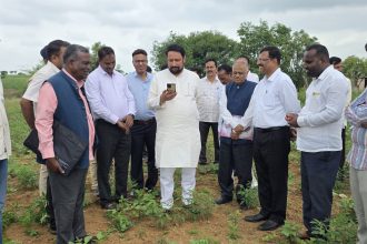 ಕೃಷಿ ಕಾಲೇಜು ಸ್ಥಾಪನೆಗೆ ಧಾರವಾಡ ಕೃಷಿ ವಿವಿ ನಿಯೋಗ ಬೇಟಿ ಪರಿಶೀಲನೆ