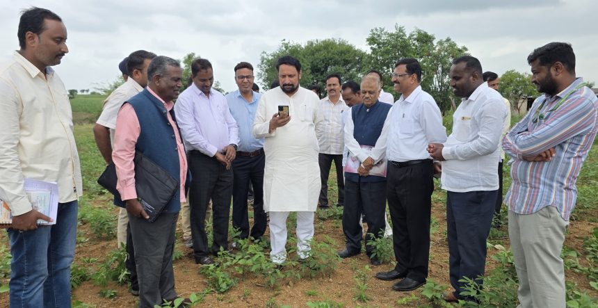 ಕೃಷಿ ಕಾಲೇಜು ಸ್ಥಾಪನೆಗೆ ಧಾರವಾಡ ಕೃಷಿ ವಿವಿ ನಿಯೋಗ ಬೇಟಿ ಪರಿಶೀಲನೆ