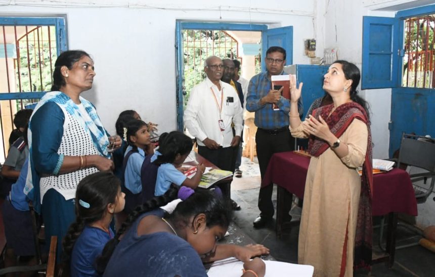 ಸರಸ್ವತಪುರ ಸರಕಾರಿ ಪ್ರಾಥಮಿಕ ಶಾಲೆಗೆ ಜಿಲ್ಲಾಧಿಕಾರಿ ದಿವ್ಯ ಪ್ರಭು ದಿಢೀರ್ ಭೇಟಿ