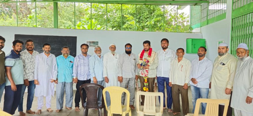 ಮುನಿರಾಬಾದ್ ಶಾದಿ ಮಹಲ್ ಕಟ್ಟಡ  ಸ್ಥಳ ಪರಿಶೀಲನೆ, ಚರ್ಚೆ