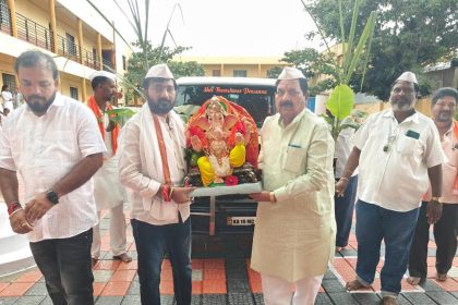 ರಾಯಬಾಗ ಪಟ್ಟಣದಲ್ಲಿ ಶಾಸಕ ಐಹೊಳೆ ಗಣೇಶ ಮೂರ್ತಿ ಪ್ರತಿಷ್ಠಾಪನೆ