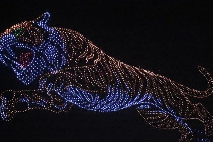 ಗಿನ್ನೆಸ್ ದಾಖಲೆ ಬರೆದ ಹುಲಿ ಕಲಾಕೃತಿ ಡ್ರೋನ್‌ ಪ್ರದರ್ಶನ; ಹೆಚ್ಚಿದ ದಸರಾ ಕೀರ್ತಿ