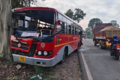 ಸಾರಿಗೆ ಬಸ್‌ಗೆ ಟಿಪ್ಪರ್ ಡಿಕ್ಕಿ ಪ್ರಯಾಣಿಕರಿಗೆ ಗಂಭೀರ ಗಾಯ