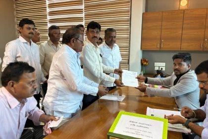 ಡಿ ಸಿ ಸಿ ಬ್ಯಾಂಕ ನಿರ್ದೇಶಕ ಸ್ಥಾನಕ್ಕೆ ನಾನಾಸಾಹೇಬ ಪಾಟೀಲ ನಾಮಪತ್ರ ಸಲ್ಲಿಕೆ