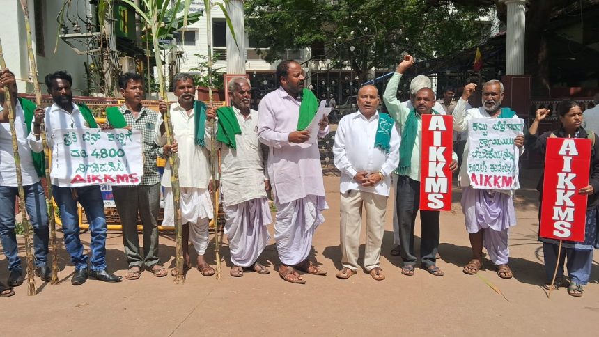 ಕಬ್ಬಿಗೆ ವೈಜ್ಞಾನಿಕ ಬೆಂಬಲ ಬೆಲೆ ಆಗ್ರಹಿಸಿ ರೈತ ಸಂಘ ಪ್ರತಿಭಟನೆ ಕಬ್ಬಿಗೆ ವೈಜ್ಞಾನಿಕ ಬೆಂಬಲ ಬೆಲೆ ಆಗ್ರಹಿಸಿ ರೈತ ಸಂಘ ಪ್ರತಿಭಟನೆ