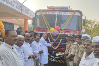 ನೂತನ ಆಗ್ನಿ ಶಾಮಕ ವಾಹನಕ್ಕೆ ಚಾಲನೆ ನೀಡಿದ ಶಾಸಕ ಯಶವಂತರಾಯಗೌಡ ಪಾಟೀಲ