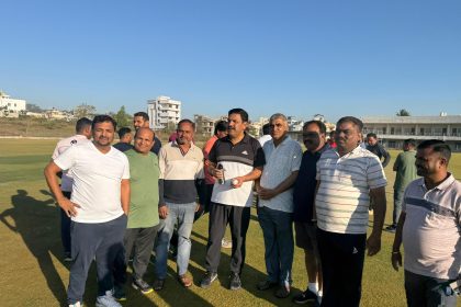 ಬೆಳಗಾವಿ ಕ್ರಿಕೆಟ್ ಮೈದಾನದಲ್ಲಿ  ಕ್ರಿಕೆಟ್ ಆಟವಾಡಿದ ಬಿ ವಾಯ್ ವಿಜಯೇಂದ್ರ