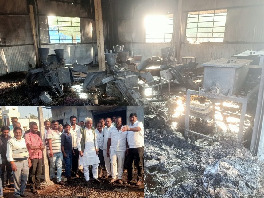 ಊದಬತ್ತಿ ಗೃಹ ಕೈಗಾರಿಕಾ ಘಟಕಕ್ಕೆ ಬೆಂಕಿ, ಲಕ್ಷಾಂತರ ಹಾನಿ