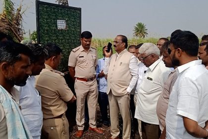 ಚಿರತೆ  ಕಂಡುಬಂದ ಸ್ಥಳಕ್ಕೆ ಶಾಸಕ  ಜಗದೀಶ ಗುಡಗುಂಟಿ ಭೇಟಿ ನೀಡಿ ಪರಿಶೀಲನೆ