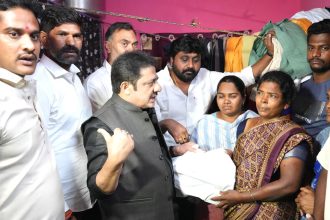 ಮೃತ ಕೈ ಕಾರ್ಯಕರ್ತನ ಕುಟುಂಬಕ್ಕೆ ೨೫ ಲಕ್ಷ ಪರಿಹಾರ ನೀಡಿದ ಜಮೀರ್