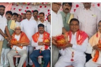 ನೂತನವಾಗಿ ಆಯ್ಕೆಯಾದ ಪದಾಧಿಕಾರಿಗಳನ್ನು  ಸತ್ಕರಿಸಿದ ಶ್ರೀ ಮಲ್ಲಿಕಾರ್ಜುನ ದೇವಸ್ಥಾನ ಸಮಿತಿ