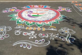 ಕಂಪ್ಲಿ ಉತ್ಸವ: ರಂಗೋಲಿಯಿಂದ ಕಂಗೊಳಿಸಿದ ಕಂಪ್ಲಿ ಪ್ರಮುಖ ರಸ್ತೆಗಳು