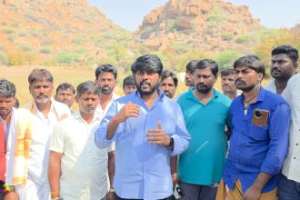 ಆದಿಮಾನವನ ಅಸ್ಥಿಪಂಜರ ಪತ್ತೆ  ಹಿನ್ನೆಲೆ ಸ್ಥಳಕ್ಕೆ ಸಿದ್ದಪ್ಪ ಭೇಟಿ