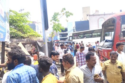 ಬಸ್ ಬ್ರೇಕ್ ಫೇಲ್ ಹಣ್ಣಿನ ಅಂಗಡಿಗೆ ಡಿಕ್ಕಿ