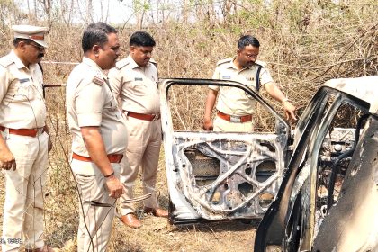 ಧಾರವಾಡ ಅರಣ್ಯದಲ್ಲಿ ಕಾರಿನಲ್ಲಿ ಶವವಿಟ್ಟು ಸುಟ್ಟ ಪ್ರಕರಣ ನಾಲ್ವರು ಆರೋಪಿಗಳ ಬಂಧನ.