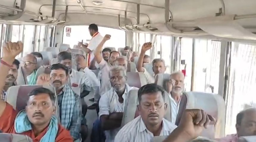 ಕುಡುತಿನಿ ಕೈಗಾರಿಕಾ ಪ್ರದೇಶದಲ್ಲಿ ಪ್ರತಿಭಟಿಸಿದ ರೈತರ ಬಂಧನ