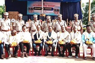 ಪೊಲೀಸ್ ಧ್ವಜ ದಿನ ಆಚರಣೆ | ವಯೋ ನಿವೃತ್ತಿ ಹೊಂದಿದವರಿಗೆ ಸನ್ಮಾನ ಶಾಂತಿ ಕಾಪಾಡುವಲ್ಲಿ ಪೊಲೀಸ್‌ರ ಪಾತ್ರ ಮಹತ್ವವಾದುದು