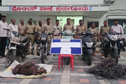 ಕುರುಗೋಡು ವೃತ್ತದಲ್ಲಿ ಪೊಲೀಸರ ದಾಳಿ: ₹12 ಲಕ್ಷ ಮೌಲ್ಯದ ಸ್ವತ್ತು ವಶ, 7 ಆರೋಪಿಗಳ ಬಂಧನ